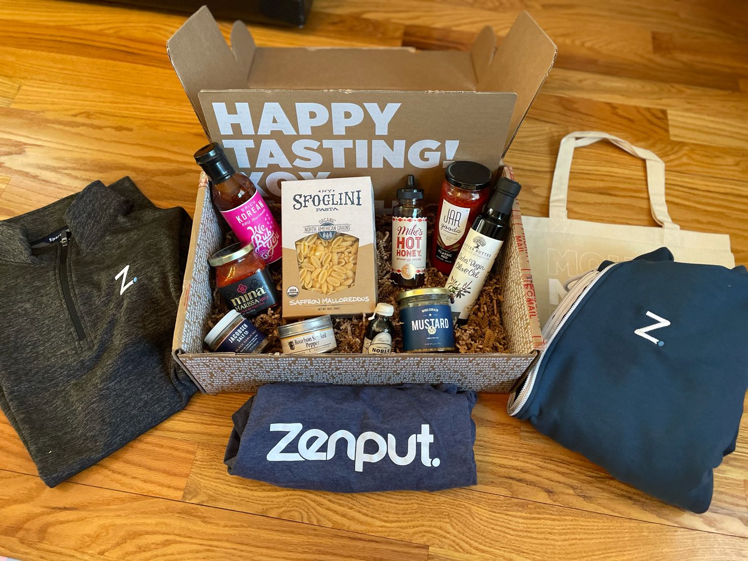 zenput swag and mouth.com tasting box