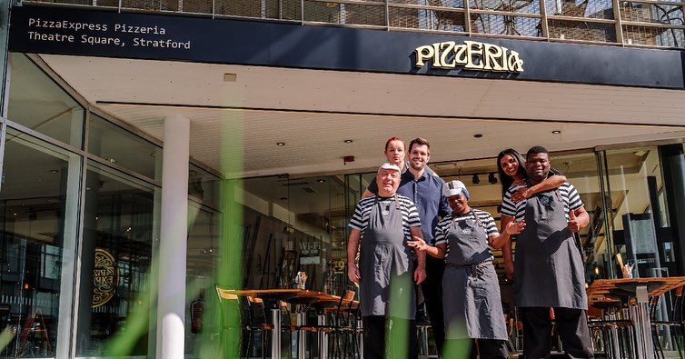 employees outside a PizzaExpress
