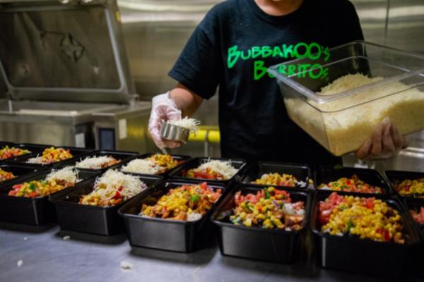 burrito bowl making