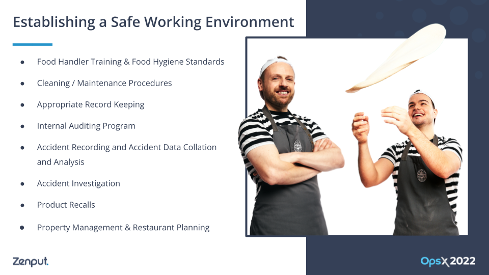 Establishing a safe working environment