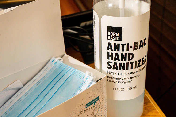 bottle of hand sanitizer 