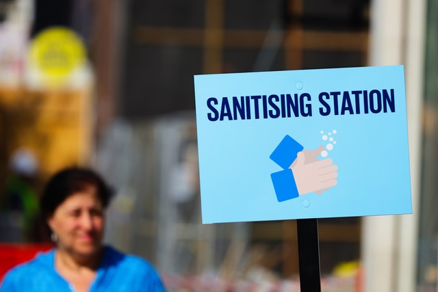 sanitization station sign