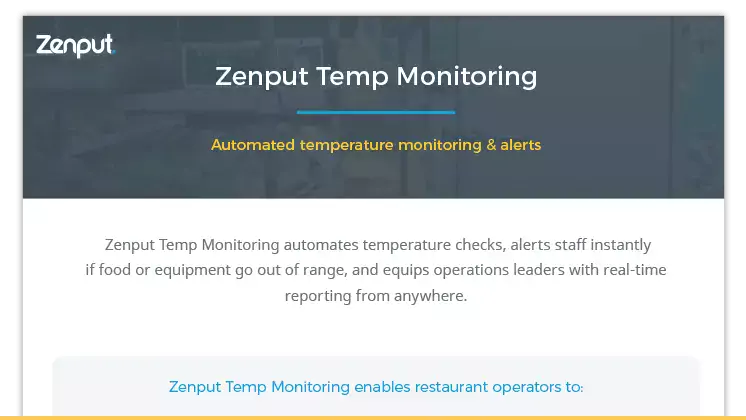 Zenput Temp Monitoring