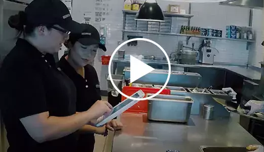 Chipotle employee using Zenput