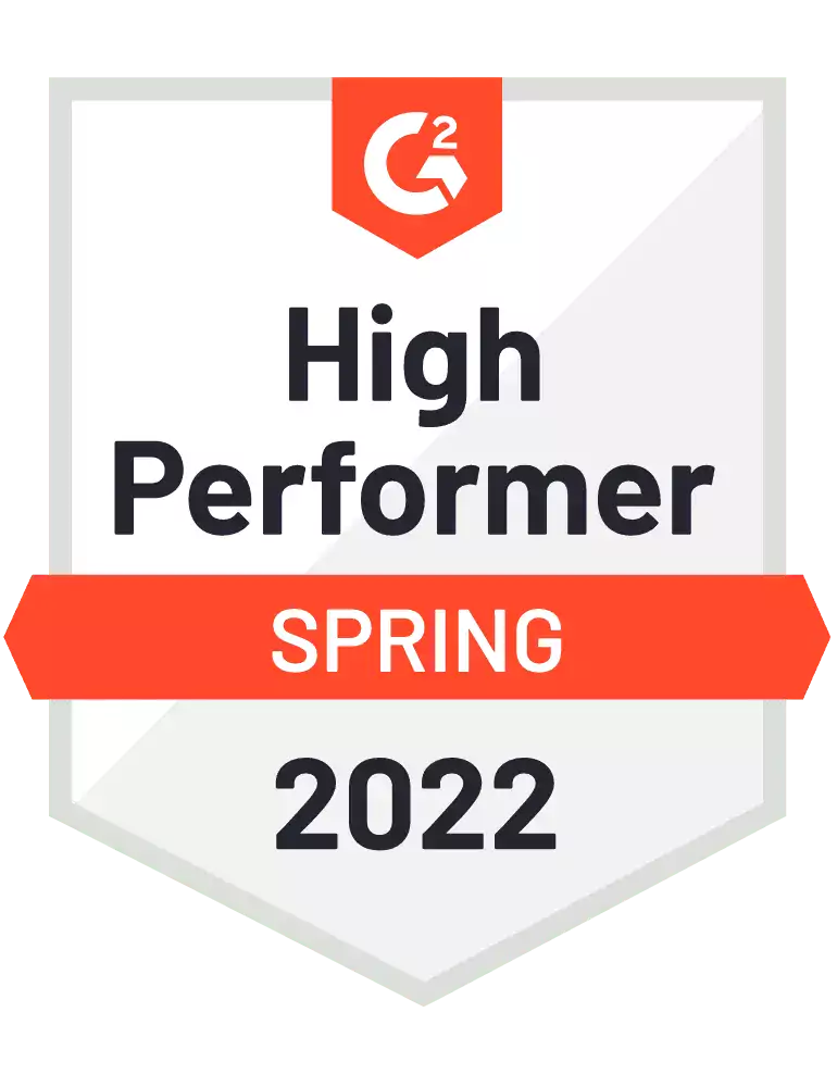 G2 badge - High Performer