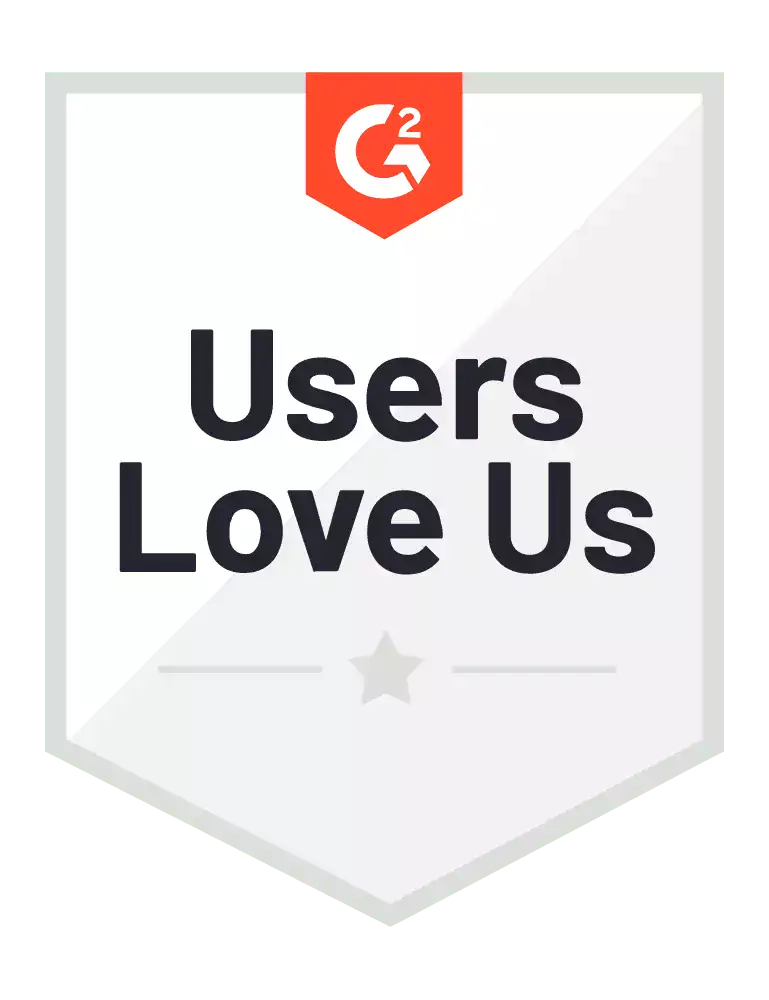 G2 badge - Users Love Us