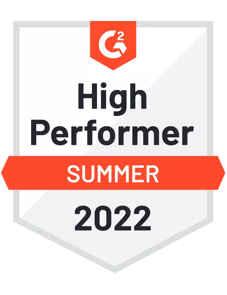 G2 badge - High Performer